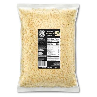 Bearded Butchers High-Temp Mozzarella Cheese 2.5 lbs – Shelf-Stable 1/4" Cubes for Up to 25 lbs of Meat, 400°F High-Temperature Cheese – Ideal for Sausage Making, Brats, Snack Sticks, Burgers, and More