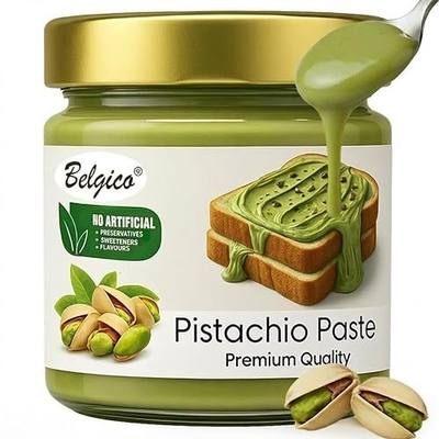 Belgico Pistachio Cream–Pistachio Butter, Pistacho Paste and Spread and Sauce for Dubai Chocolate Bar and Dubai Chocolate Filling ,Kataifi & Cookies–Crema de Pistacho Pasta – 7oz(200g)