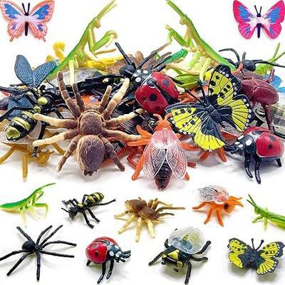 YZXODN 102 Pack Mini Bug Toys, Realistic Insect Toys Figures for Kids,Fake Plastic Bugs for Education Themed Insect Party, Classroom Reward, Gardening Decoration