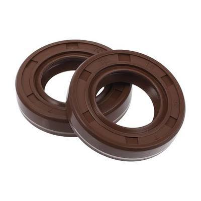 Universal Oil Seal TC Double Lip W Steel Spring Seal Ring Rotary Shaft Seal 18x32x7mm High Pressure FKM Rubber Brown 2 Pcs