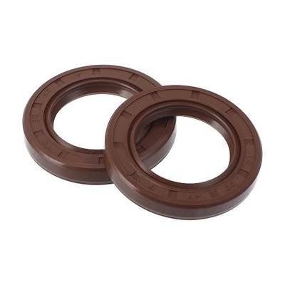 Universal Oil Seal TC Double Lip W Steel Spring Seal Ring Rotary Shaft Seal 30x47x7mm High Pressure FKM Rubber Brown 2 Pcs