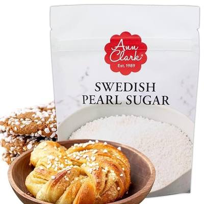 Ann Clark Swedish Pearl Sugar, 8 oz | Adds Delicious Flavor & Professional Finish to Baked Goods, Family Business for Over 35 Years