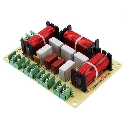 4 Way Crossover for Speaker, 120W 4-8 Ohm 4 Way High & Midrange with Dual Low-Frequency Divider, HiFi Solderless Audio Speaker Upgrade for Home Stereo