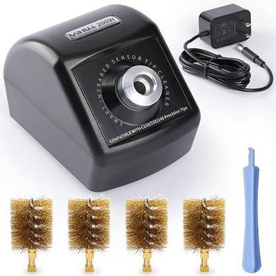 YIHUA 200W Motorized Soldering Tip Cleaner with Infra-red Sensor, 6 Brass Wool Brushes, 12V Power Adapter, Pry Bar – Compact Soldering Iron Tip Cleaner, Compatible with YIHUA C210, C245, C235 Tips