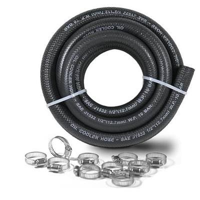 1/2 Transmission Oil Cooler Hose - J1532 Power Steering Hose 20FT with Clamps
