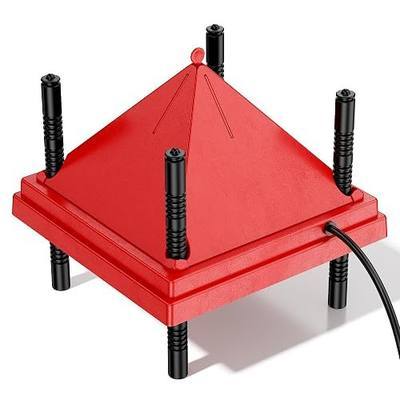 Chick Brooder Heater with Anti-Roost Cone & Constant Temp Red 10" x 10" | Height-adjustable brooder plate for Raising Chicks