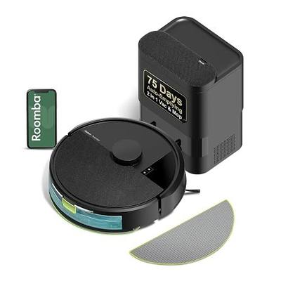 iRobot Roomba 105 Combo Robot Vacuum & Mop with AutoEmpty Dock - Self-Empties for 75 Days, Intense Power-Lifting Suction, LiDAR Navigation, Multiple Cleaning Modes, Avoids Mopping Carpet | Autoempty Dock Self-Empties Up to 75 Days, Clearview Lidar, 70× Suction, Vac and Mop and Combo Modes, Auto Carp