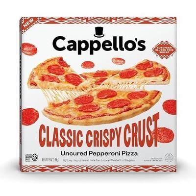 Cappello's Classic Crispy Crust Uncured Pepperoni Pizza, Gluten Free, Frozen Pizza 19oz