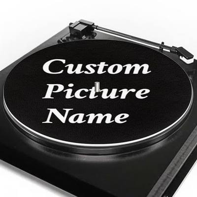 Doojoayie Personalized Turntable Platter Mat 12 Inches Anti Vibration Vinyl Record Slip Mats Custom Picture Turntable Vinyl Record Accessories Excellent Gift for Famliy Friends