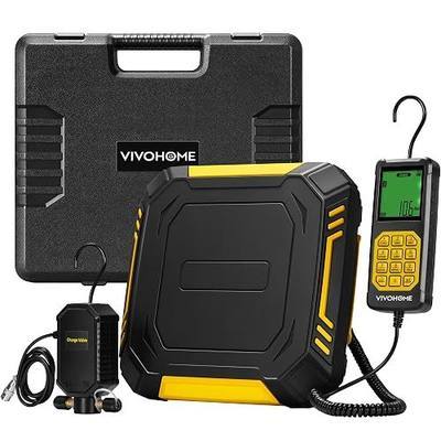 VIVOHOME HVAC Refrigerant Scale with Separate Auto-Dosing Charge Valve | Upgraded 220 lb High Precision Electronic Freon Refrigeration Charging Scale with Case, for Freon Recover Charge