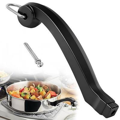 P08-033 Handle Replacement Part (Long) Compatible with Far-berware 8.5, 10.5 and 12' Quart Saute Pans and 3 and 4 Quart Saucepans/Pots/Cookware, Saucepan Handle for Kitchen Cooking with Screw