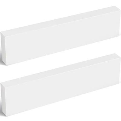 Colingmill 2 Pcs HDPE Plastic Block 1" x 3" x 12", Polyethylene Solid Plastic Block for Machining, Home Floor Improvement, Prototyping, DIY Projects, Engineering (White)
