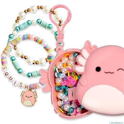 Original Squishmallows Archie The Axolotl Bracelet Kit, Friendship Bracelet Kit, Charm Bracelet Making Kit, Gifts for Girls, Squishmallows for Boys, Craft Kits