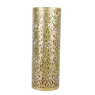 Metal Round Umbrella Stand Rack,Free Standing Umbrella Holder Bin, Canes Walking Sticks Holder for Entryway, Home, Office,Gold