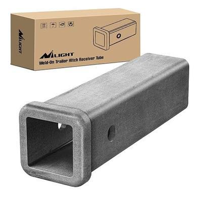 Nilight Hitch Adapter 2" x 9" Combo Bar Trailer Receiver Tube Weld-on Raw Steel Hitch Bar