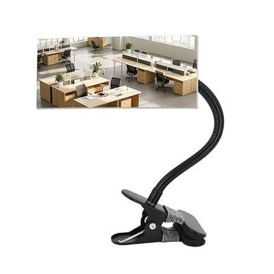 Clip-on Mirror for Desk Convex Rear View Mirror Office Cubicle for Personal Safety Monitor Computer to See Behind You Flexible Gooseneck Rectangle 6.69"x2.95" Frameless