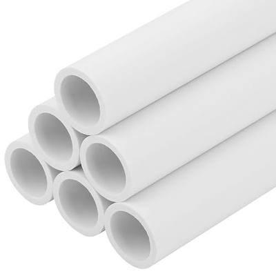 6Pcs 1/2 Inch PVC Pipe 17" Long Sch40 Industrial Pipes for Home DIY, Greenhouse, Garden, Farm, Workshop, Furniture Grade, White (0.50" x 17"L)