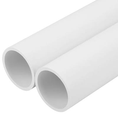 2Pcs 2 Inch PVC Pipe 17" Long White Sch40 Industrial PVC Pipes for Home DIY, Greenhouse, Garden, Farm, Workshop, Furniture Grade(2" x 17"L)