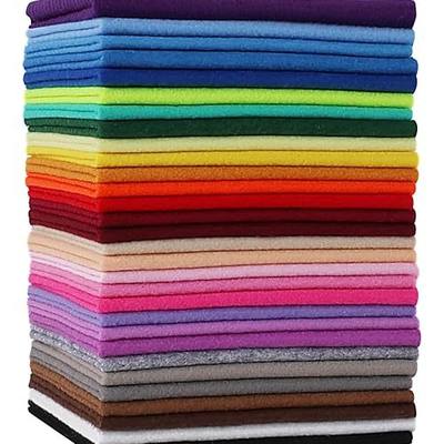 XSEINO 30PCS 8" x 12" 1.4 mm Thick Soft Felt Sheets,30 Assorted Multicolour Series Soft Felt Sheets for DIY Craft Sewing Squares Nonwoven Patchwork