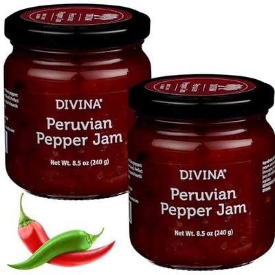 DIVINA Peruvian Pepper Jam, Vegan, 8.5 oz (2-Pack)