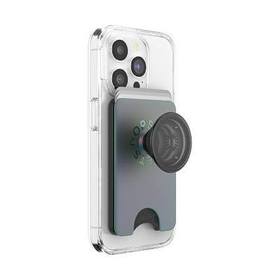 PopSockets Phone Wallet for MagSafe, Phone Card Holder with Grip, Green - Nightshade