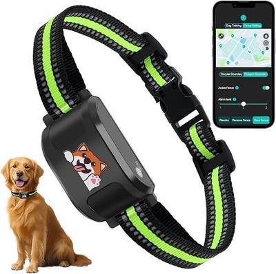 GPS + Wireless Dog Fence & Training Collar – No Subscription, App Geo-Fence 3280ft, 60-164ft Bluetooth Training, 3 Correction Modes, Auto Sleep/Wake, 7-Day Battery, 3-Dog Support