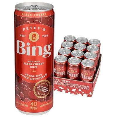 BING Energizing Juice Beverage – Original Cherry (12oz/12pk) – Made with REAL Juice! Low Calorie; 5 B-Vitamins & Ginseng; Energizes with 120mg Caffeine + Taurine; Vegan, Gluten + Dairy Free. DELICIOUS