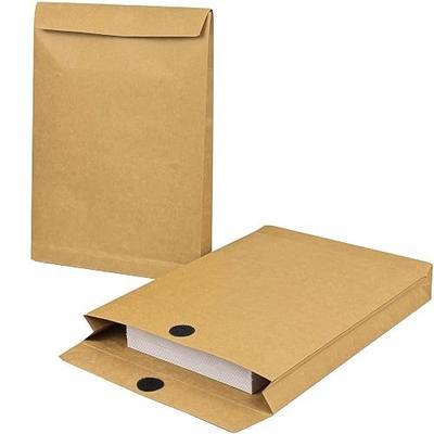 15 Pack Large Expandable Envelopes, 9.3x 13" Big Mailing Envelopes | Hook-and-Loop Closure Brown Envelope for Document, Large Manilla Envelopes Anti Tear Kraft Catalog Envelopes for File Storage