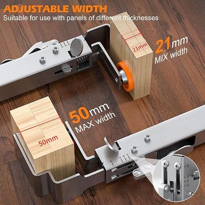 2 Pcs Drawer Front Installation Clamps, Cabinet Clamps for Drawer Panel Installation Fixing Clips Face Drawer Panel Installation Fixing Clips, Fast & Labour Saving (2 Pcs Silver)