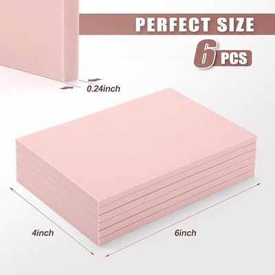 Bobblebro 6 PCS 4"x6" Soft Linoleum Blocks for Printmaking & Stamp Making | Rubber Linocut Block for Stamp Carving, Relief Printing, Handcraft DIY, Journal Decoration and Daily Artistic Practice