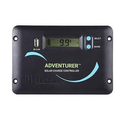 Renogy Adventurer-Li 30A Solar Controller - Flush Mount Design for RV/Camper Walls, 12V/24V Auto PWM Charger, LCD Display, Compatible with Lithium & AGM/Gel Batteries