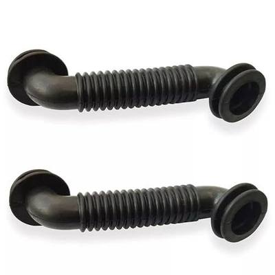 2Pcs 25MMx25MM Car Wire Harness Door Tube Dust-Proof Tube Black Rubber Tube