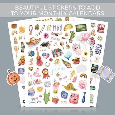 Aesthetic Monthly Planner Stickers - Beautiful Holiday Sticker Set to Enhance Your Planner, Journal or Calendar - Perfect Scrapbook Supplies & Accessories with All Year Holidays & Vintage Stickers