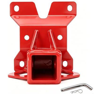 2'' Rear Receiver Tow Hitch for Can-Am Maverick X3 900 (2018)/ 2017+ X3 Turbo & X3 Turbo R, Includes Cotter & Hitch Pin, 3/16" Heavy Duty Steel Receiver Hitch, Red