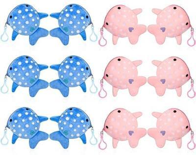 Niceup Kids Whale Shark Party Favors Plush Coin Purse Cute Keychains for Ocean Under the Sea Animal Goodie Bag Fillers