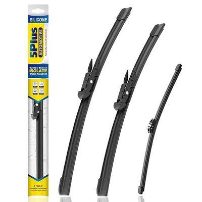 5 PLUS Silicone Windshield Wipers Fits Ford Explorer 2011-2024 (3 PACK) | 26"+22"+11",Long-Lasting Silicone Wiper Blades,All-Weather Durability,Streak-Free Wiping,Clear Visibility in Harsh Weather