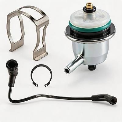 17113556 Fuel Injection Pressure Regulator With Vacuum Line for GM Chevrolet Avalanche Silverado Express 1500 2500 3500, for GMC Envoy Sava Sierra Yukon Xl, for Buick Rainier Cadillac Escalade