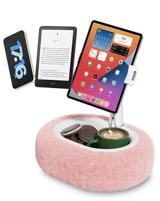 Viozon Tablet Pillow Stand,Kindle Pillow Stand, Compatible with 4-11" Tablet/Phone with Small Bowl, Kindle Holder Accessories,Idea for Reading and Video Watching On Bed,Pink
