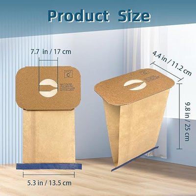 15 Pack Style C Vacuum Cleaner Bags Replacement Compatible with Electrolux Canister Tank Style C Vacuums