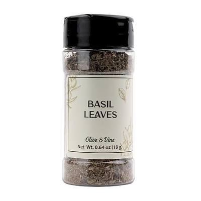 Olive & Vine Basil Leaves, Fresh Herbal Flavor, Seasoning for Pasta, Pesto, Salads, Rich Tradition, Authentic Taste, For Global Recipes (0.64 Ounce)