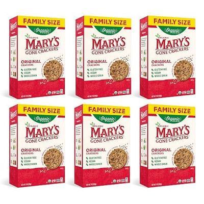 Mary's Gone Crackers Organic Original Crackers - Gluten-Free, NON-GMO, Vegan & Whole Grain, Family Size, 7 Ounce (Pack of 6)