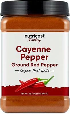 Nutricost Pantry Cayenne Pepper 60,000 Heat Units (2 Pounds) | Ground Red Pepper Powder, Vegan, Gluten-Free, GMO-Free
