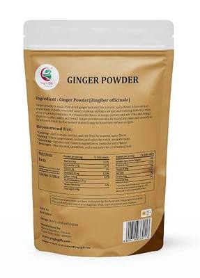 Ginger Powder 1 LB, 100% Pure & Natural Ground Ginger, Premium Quality Product for Cooking & Tea, Flavorful & Aromatic, Resealable Bag for Freshness - By Yogi’s Gift®