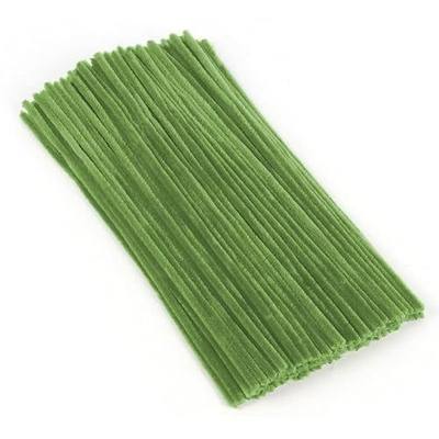 Pipe Cleaners, 100 Pieces Light Army Green Chenille Stems Craft, 12 inch Long Fluffy Pipe Cleaners for Creative DIY Art Craft Projects, Home Decoration Supplies (6 mm x 30 cm, Light Army Green)
