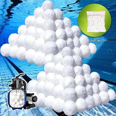 5.0 Lbs Pool Filter Balls for Sand Filter, Reusable Eco-Friendly Sand Filter Balls (Equals 225lbs Pool Filter Sand), Pool Filter Media Balls with Wash Bag, Filter Balls for Swimming Pools