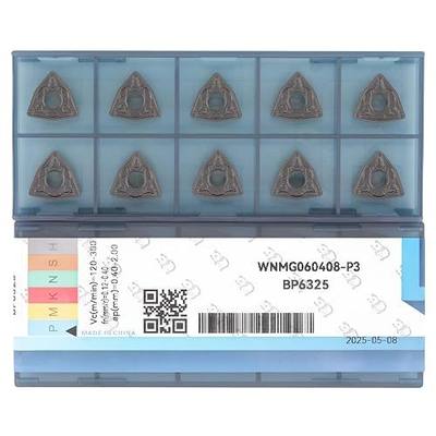 CNC Carbide Inserts WNMG332 Wnmg 060408 for Metal Cutting Steel, Semi-Finishing chipbreaker for Turning Insert, 10 PCS