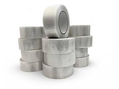 12 Rolls of 2 Inch x 60 Yard, Filament Strapping Tape, Heavy Duty Clear Reinforced Packing Tape, 5.5 Mil Thick, Adheisive.