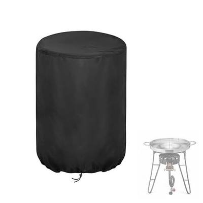 Outdoor Cooker Cover for ROVSUN 23" Concave Comal Set | Portable Waterproof Dustproof Turkey Fryer Cover for Discada Disc Cooker- 25.2”Dx31”H, Black