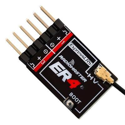 Radiomaster ER4 2.4Ghz 4CH 10mw ExpressLRS PWM Receiver for Small Aircraft Boats Cars