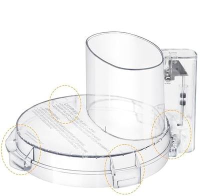 4 Locking Tabs DFP-14NWBCT1 Replacement Clear Food Processor Work Bowl Cover, Compatible with Cuisinart Tritan food Processor Only fits Bowl DLC-005AGTXT1,Fits Model DFP-14, DFP-14BCN, DFP-14BCHN